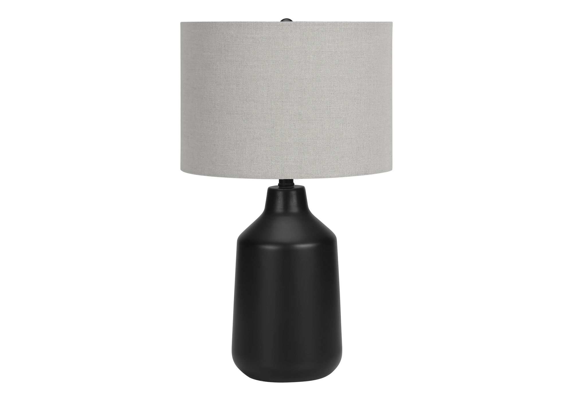 LIGHTING - 24"H TABLE LAMP BLACK CONCRETE / GREY SHADE